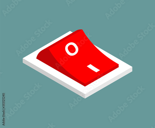 Switch isolated isometric. toggle vector illustration. Control button