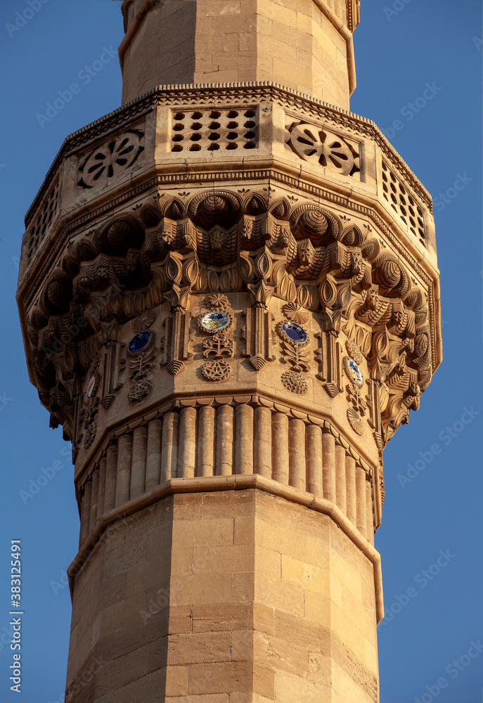 Minaret of Shirvani (Sirvani) Mosque, Gaziantep, Turkey