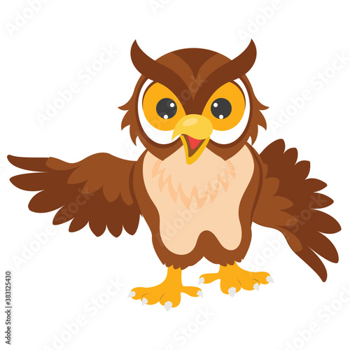  An owl character icon design 