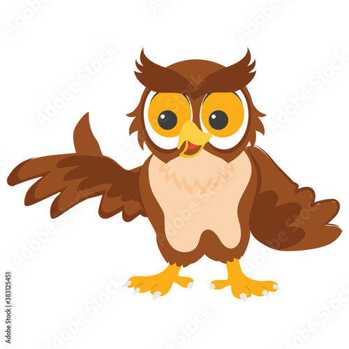  An owl character icon design 
