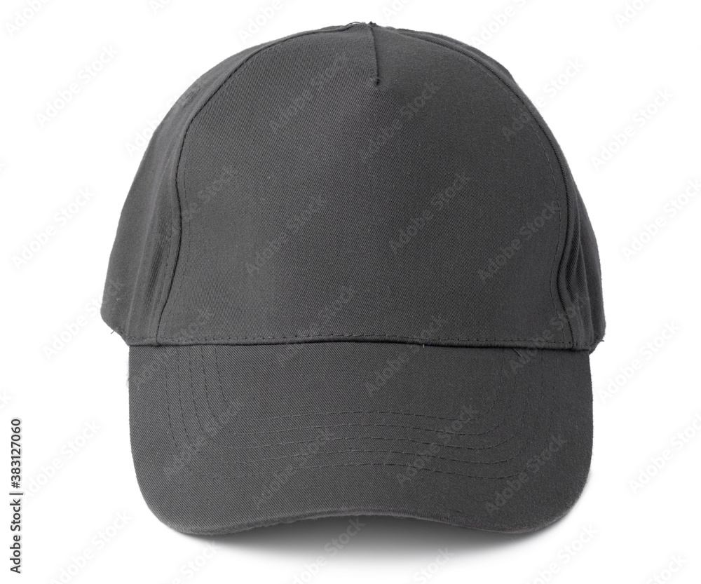 Grey Baseball cap isolated on white background Grey Baseball cap isolated on white background