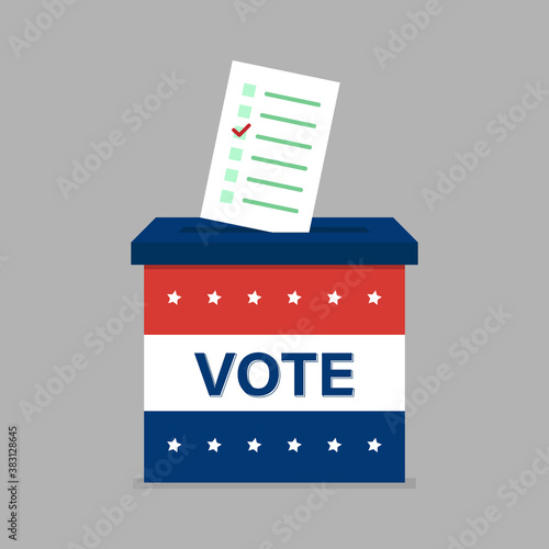 Voting concept. Presidential election. Vector illustration in flat style.
