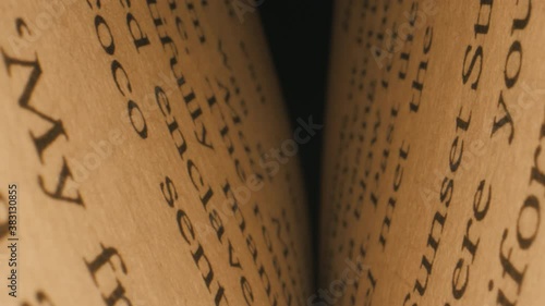 Amazing close-up of an open book