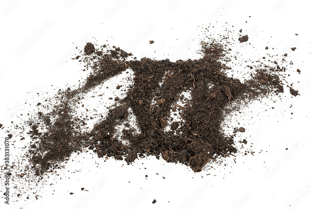 Heap of soil. Pile of soil humus isolated on a white background. Heap of soil. Pile of soil humus isolated on a white background.