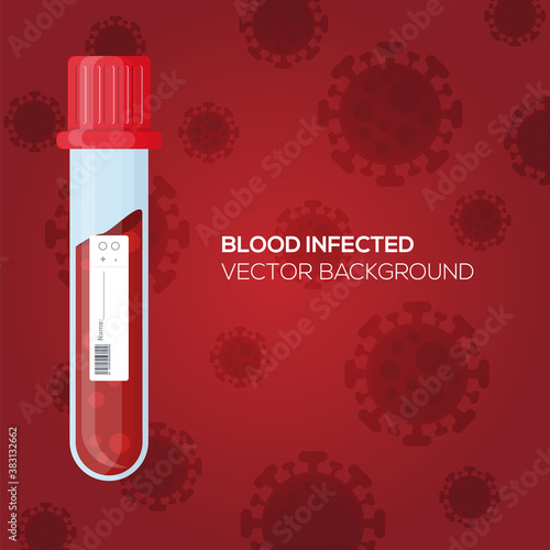 Background concept blood infection test tube virus