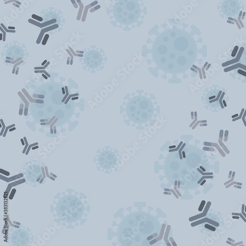Background concept antibody immune system concept vector