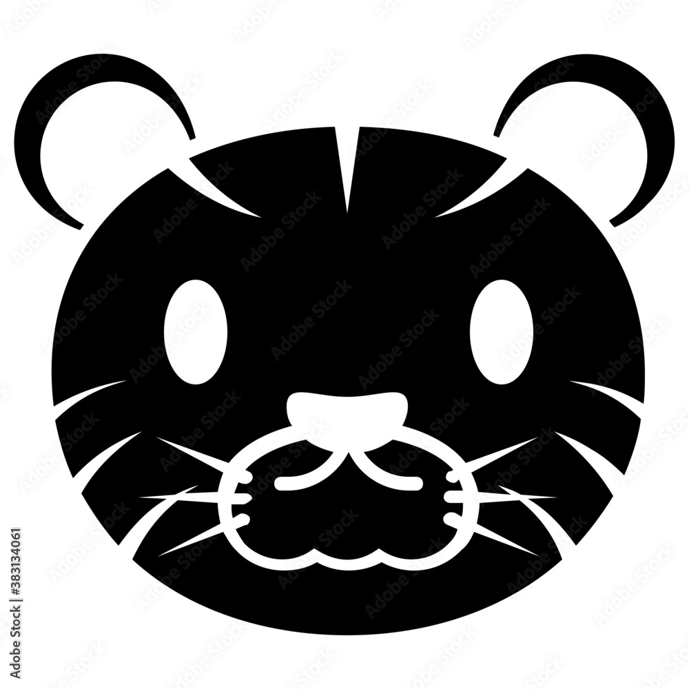 A wild animal, tiger face
A wild animal, tiger face
