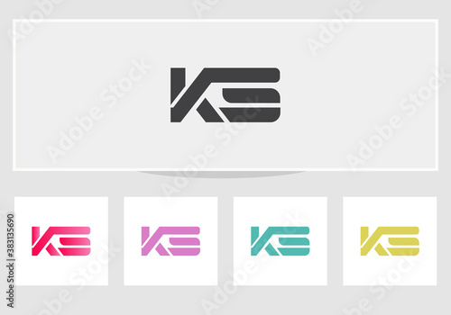 Minimal KS logo design, KS letter logo with modern trendy