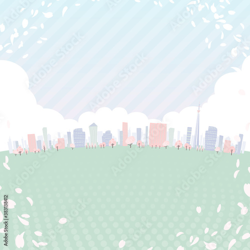 Townscape Spring_green square