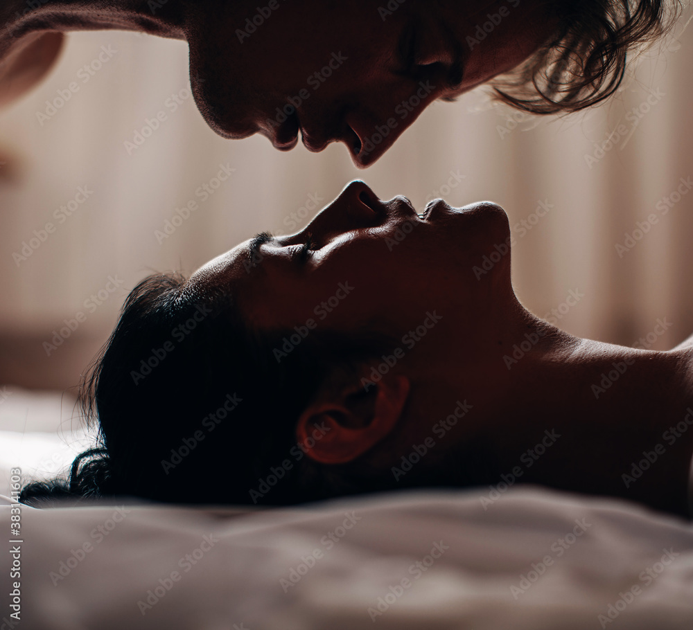 Beautiful young sensual couple. Romantic lovers. Sensual. Love couple.  Stock Photo | Adobe Stock