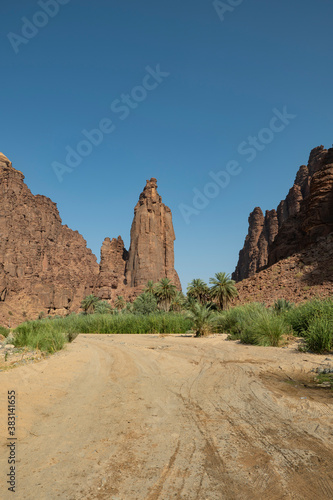 Wadi Al Disah valley views in Tabuk region of western Saudi Arabia