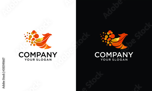 Luxury Phoenix Logo Concept Stock Vector