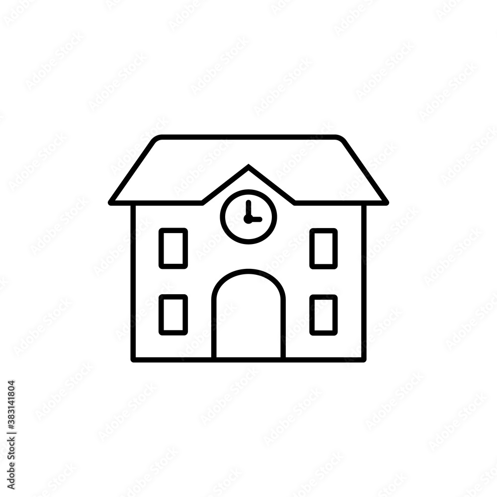 school icon element of school icon for mobile concept and web apps. Thin line school icon can be used for web and mobile. Premium icon on white background school icon element of school icon for mobile concept and web apps. Thin line school icon can be used for web and mobile. Premium icon on white background
