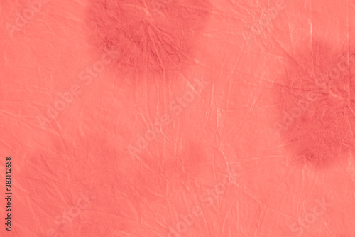 Wallpaper Mural Tie Dye Batik Print. Living Coral Abstract  Torontodigital.ca