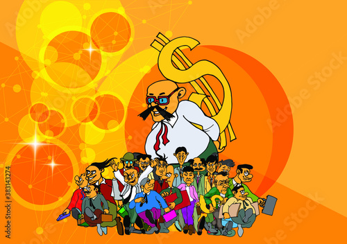 Businessman cartoon character, vector illustration