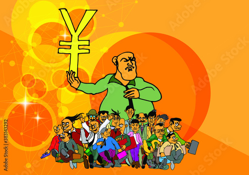 Businessman cartoon character, vector illustration