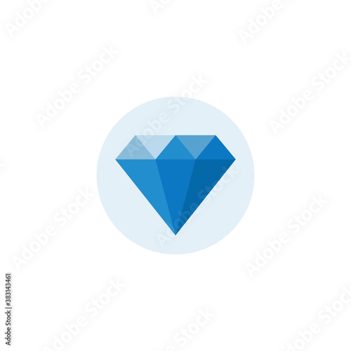 Diamond icon. Flat illustration of diamond vector icon for web