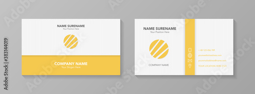 Creative business card template with icons. Vector