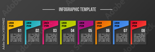 Concept of business infograph with icons. Vector