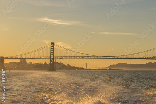 Fototapeta Naklejka Na Ścianę i Meble -  San Francisco Bay Area During Golden Hour
