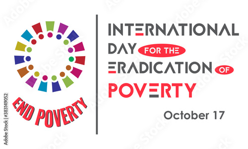 International Day for the Eradication of Poverty October 17 Banner Template Vector Illustration.