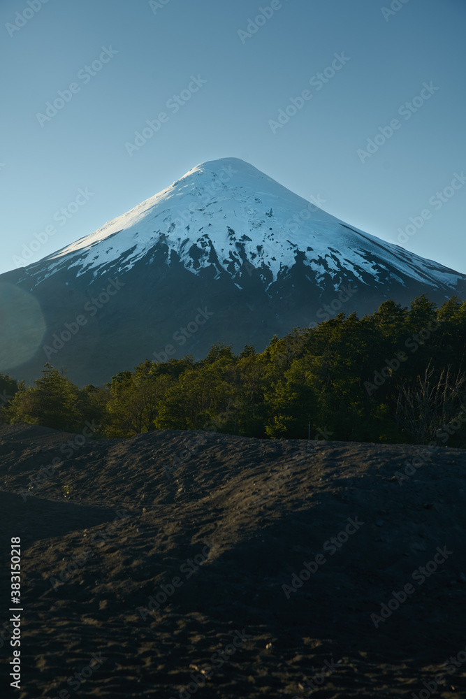 Fototapeta premium Landscape of Osorno Volcano and Llanquihue Lake at Puerto Varas, Chile, South America.