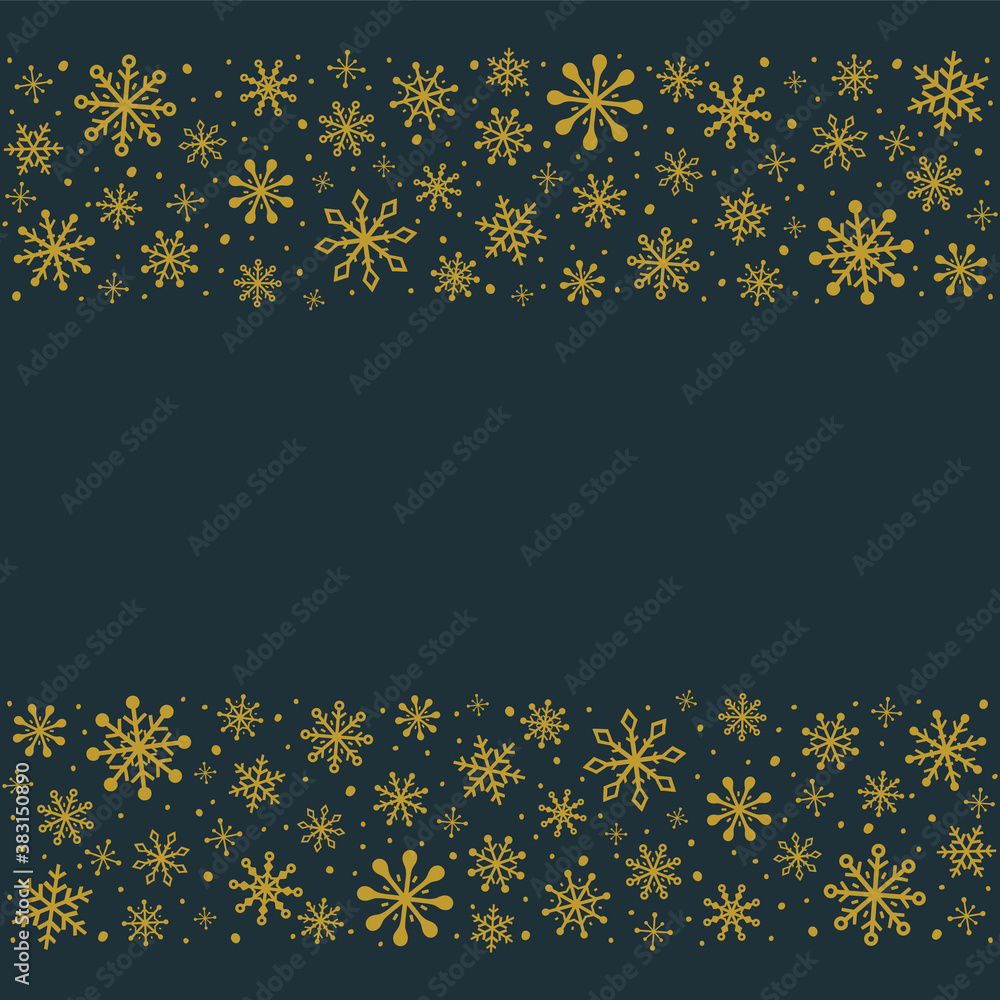 Winter background with hand drawn snowflakes and copyspace. Christmas decoration. Vector Winter background with hand drawn snowflakes and copyspace. Christmas decoration. Vector