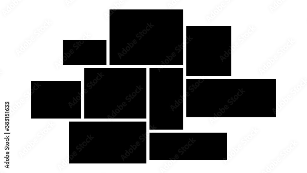 Templates collage 9 frame photos.Template of moodboard. Vector illustration. Templates collage 9 frame photos.Template of moodboard. Vector illustration.