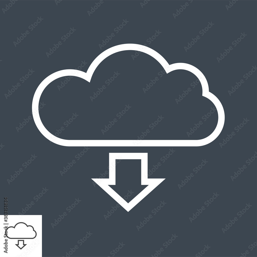 Cloud Storage Thin Line Vector Icon. Flat icon isolated on the black background. Editable EPS file. Vector illustration. Cloud Storage Thin Line Vector Icon. Flat icon isolated on the black background. Editable EPS file. Vector illustration.
