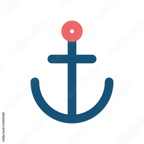 anchor flat style icon vector design
