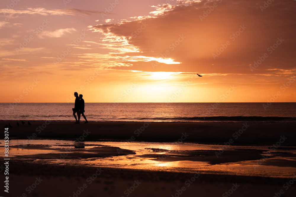 Sunrise Walk on Tybee Island HDR
