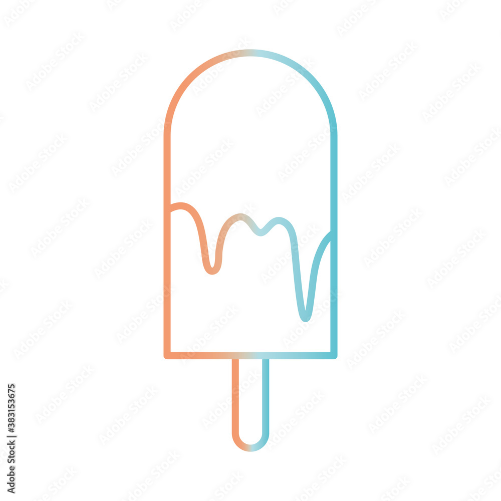 ice cream with stick gradient style icon vector design ice cream with stick gradient style icon vector design