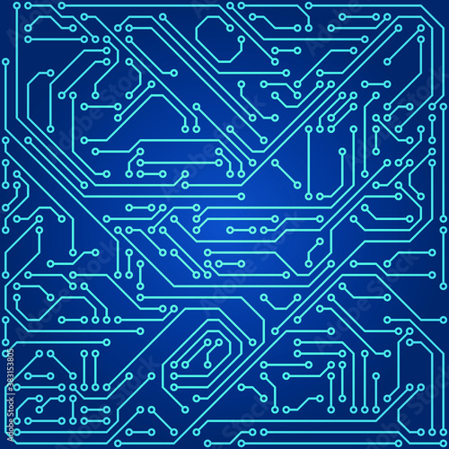 High tech circuit board vector background