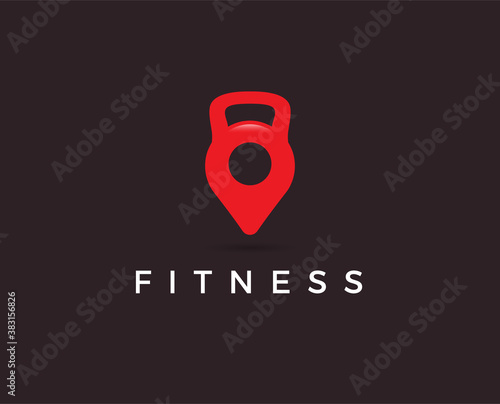 minimal wellness logo template - vector illustration