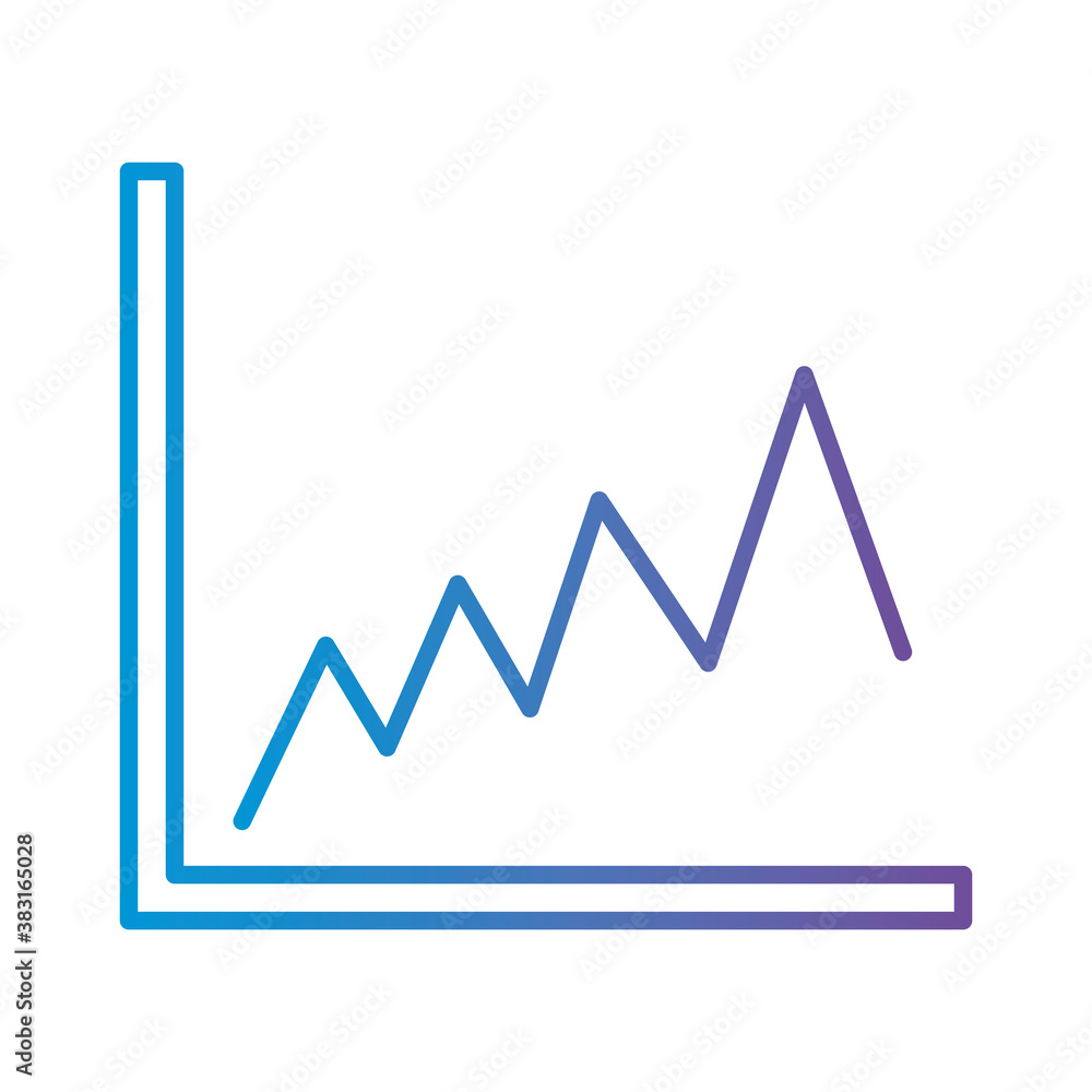 line chart in board gradient style icon vector design line chart in board gradient style icon vector design