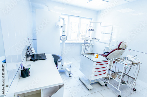 View of modern empty dental surgery