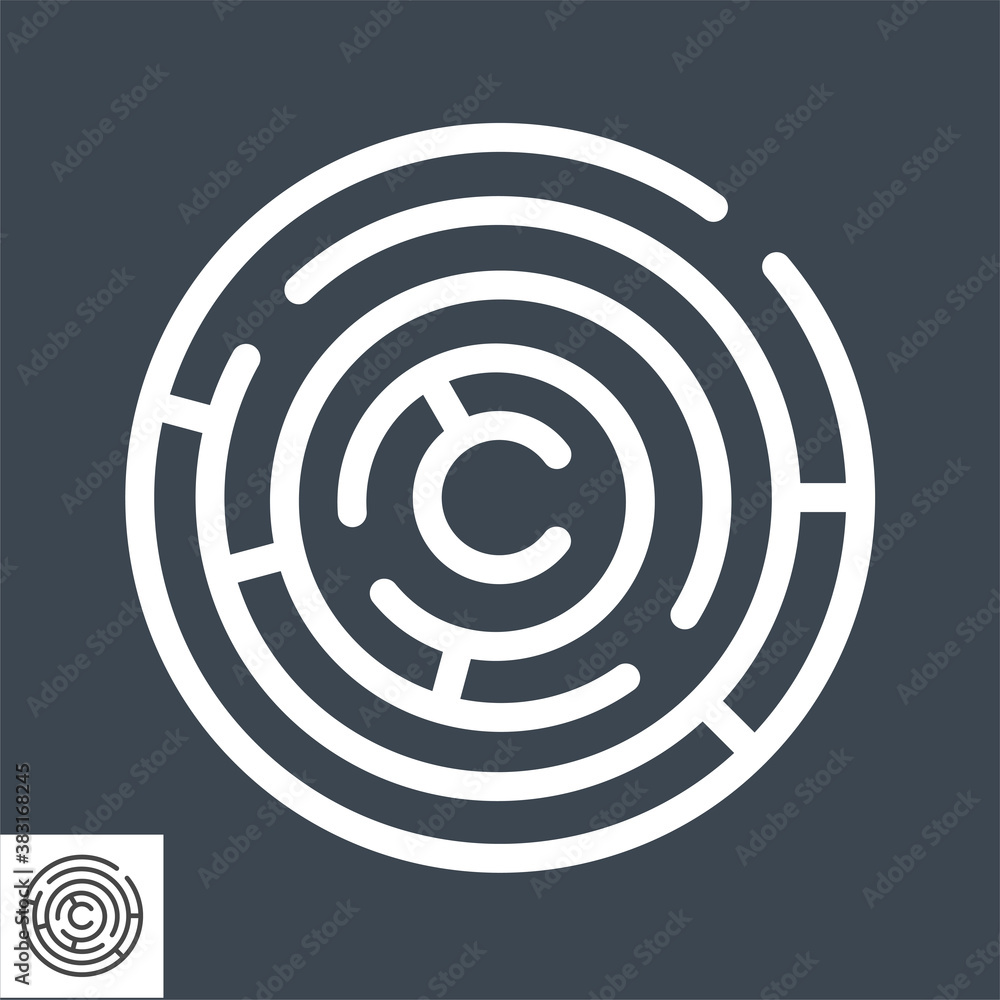Labyrinth Thin Line Vector Icon. Flat icon isolated on the black background. Editable EPS file. Vector illustration. Labyrinth Thin Line Vector Icon. Flat icon isolated on the black background. Editable EPS file. Vector illustration.