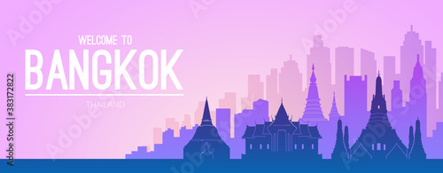 Bangkok, Thailand famous city scape view.