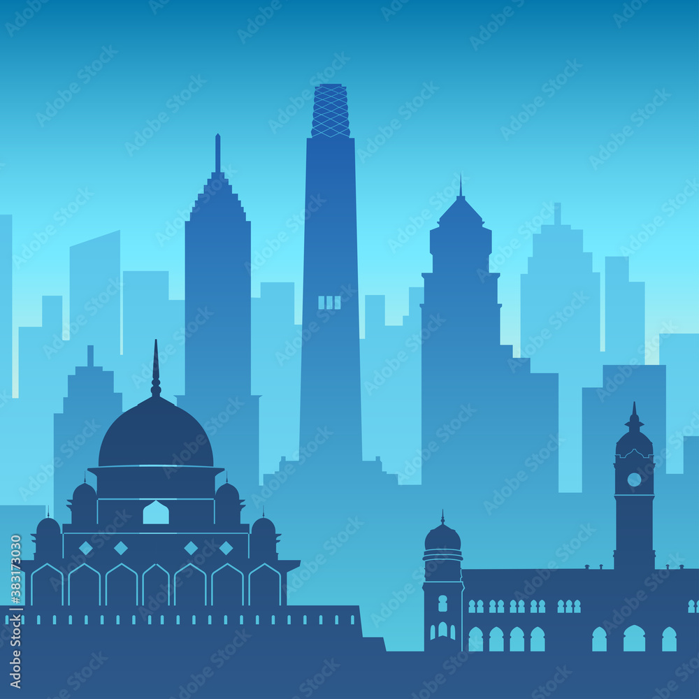 Obraz premium Kuala Lumpur, Malaysia famous city scape view.