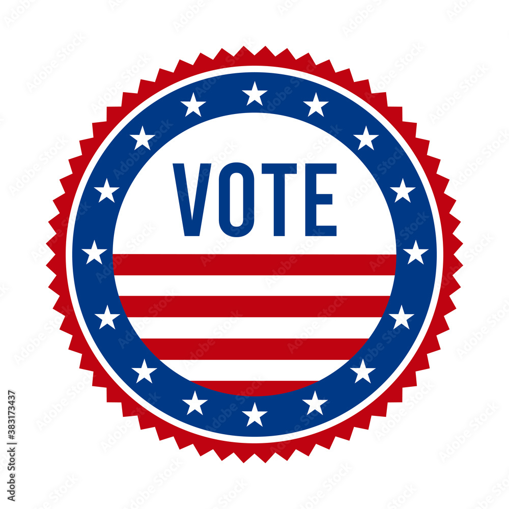 2020 Presidential Election Vote Badge - United States of America. USA Patriotic Stars and Stripes. American Democratic / Republican Support Pin, Emblem, Stamp or Button. November 3 2020 Presidential Election Vote Badge - United States of America. USA Patriotic Stars and Stripes. American Democratic / Republican Support Pin, Emblem, Stamp or Button. November 3
