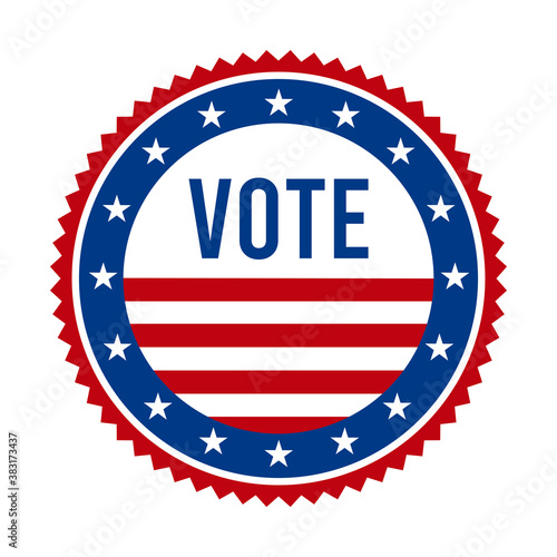 Free Download 2020 Presidential Election Vote Badge - United States of America. USA Patriotic Stars and Stripes. American Democratic / Republican Support Pin, Emblem, Stamp or Button. November 3 - GFXLoad