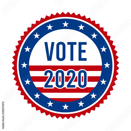 Free Download 2020 Presidential Election Vote Badge - United States of America. USA Patriotic Stars and Stripes. American Democratic / Republican Support Pin, Emblem, Stamp or Button. November 3 - GFXLoad