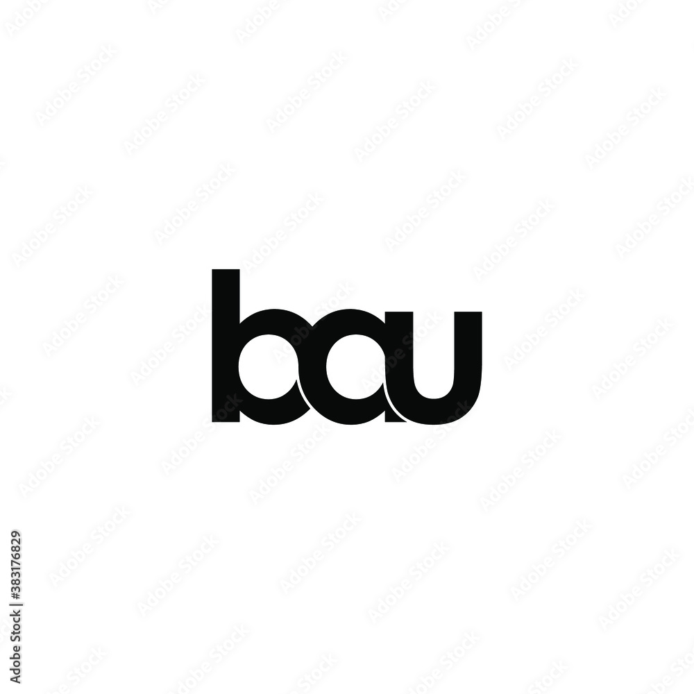 bau letter original monogram logo design bau letter original monogram logo design