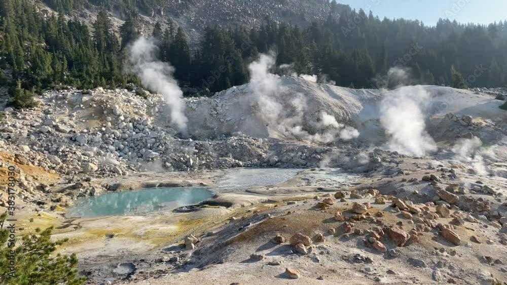 Geothermal Activity on Bumpass Hell Hike Lassen Volcanic National Park California Geothermal Activity on Bumpass Hell Hike Lassen Volcanic National Park California