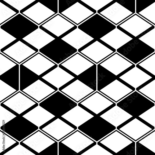 Seamless mosaic pattern. Rhombuses ornament. Lozenges grid background. Ancient ethnic motif. Grate wallpaper. Parquet backdrop. Digital paper, web design, textile print. Diamonds vector illustration.