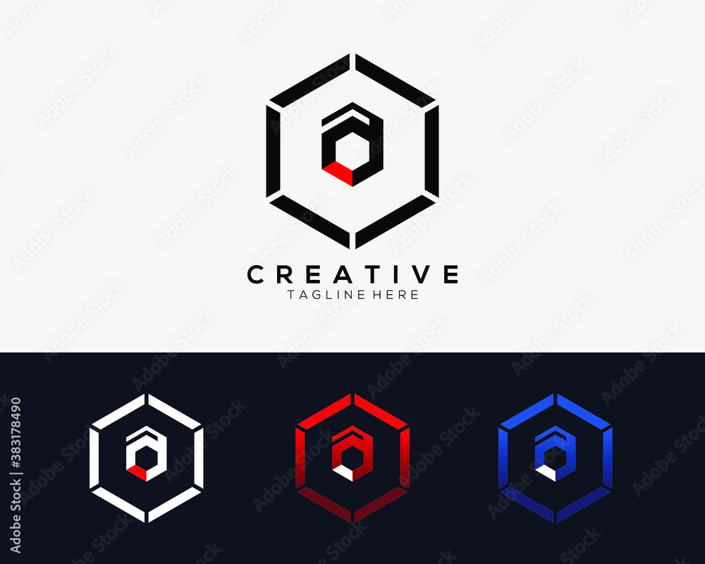 Letter A vector line hexagon logo design template. Elegant, modern and universal geometric logotype symbol. Vector illustration Letter A vector line hexagon logo design template. Elegant, modern and universal geometric logotype symbol. Vector illustration