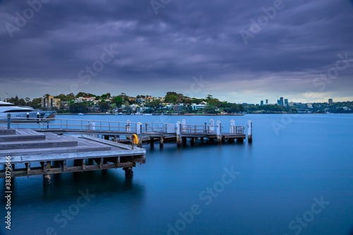 Panoramic view of Sydney Harbour and North Sydney from Darling harbour Sydney NSW Australia  © Elias Bitar
