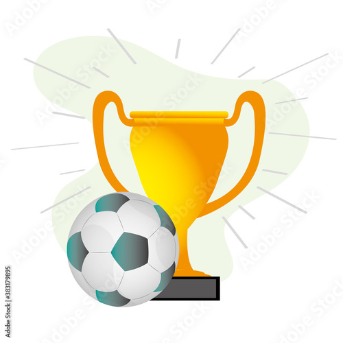 Soccer champion trophy. World cup - Vector illustration