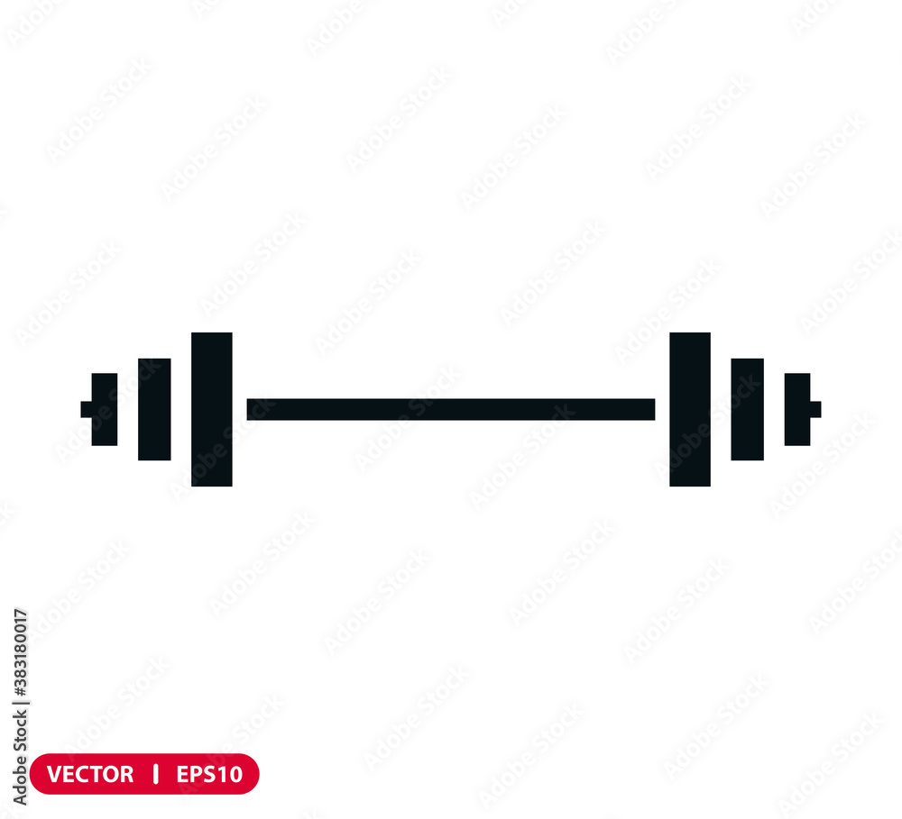 Barbell icon flat style trendy illustration Barbell icon flat style trendy illustration