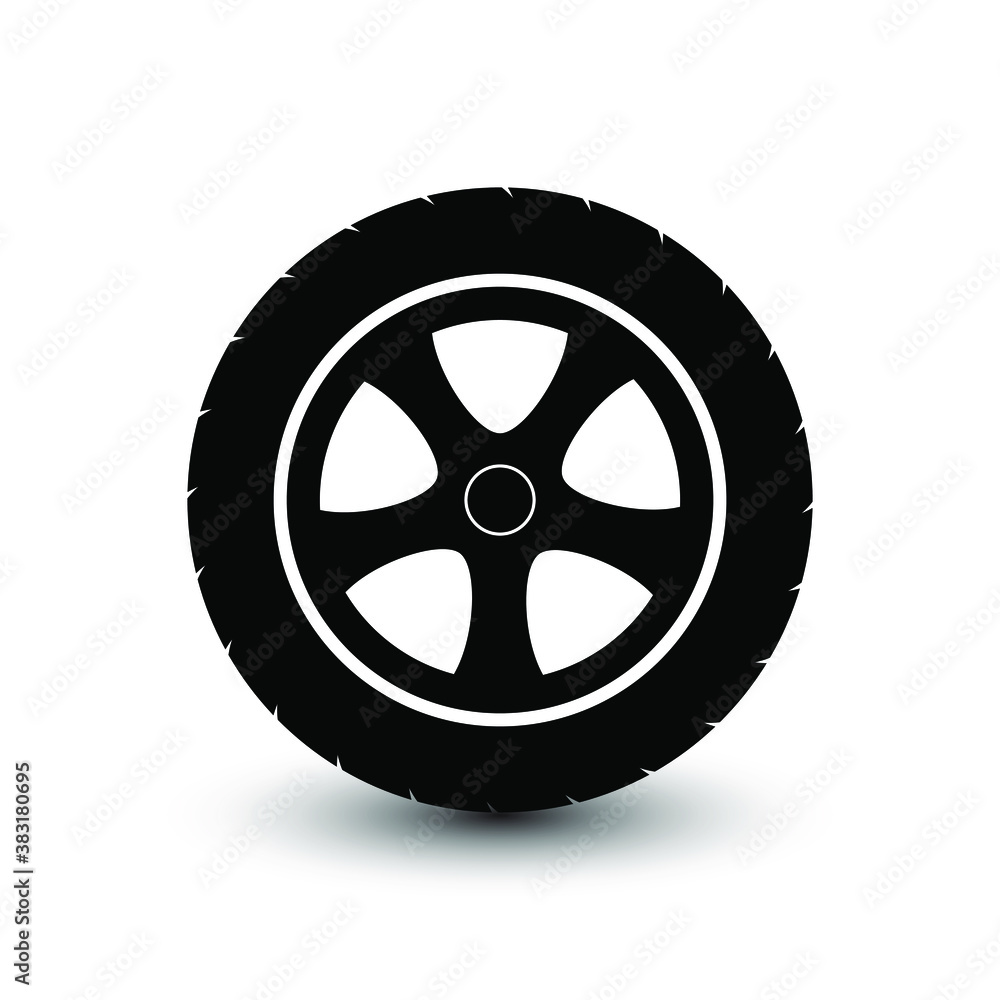 car wheel icon flat vector template design trendy car wheel icon flat vector template design trendy